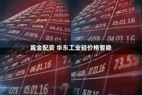 贏(yíng)金配資 華東工業(yè)硅價(jià)格暫穩(wěn)